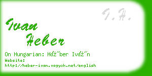 ivan heber business card